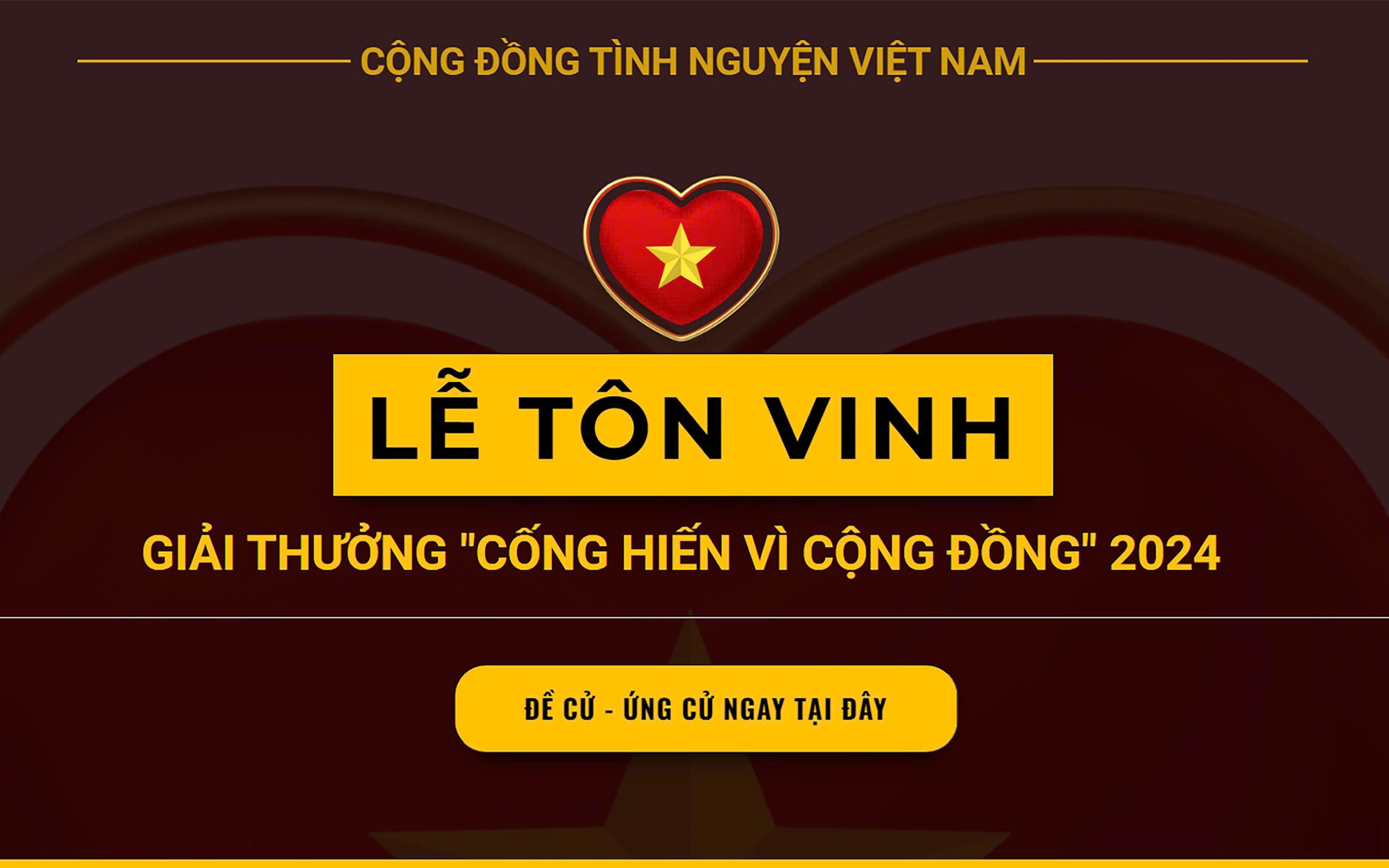 GIẢI THƯỞNG "CỐNG HIẾN VÌ CỘNG ĐỒNG" 2024