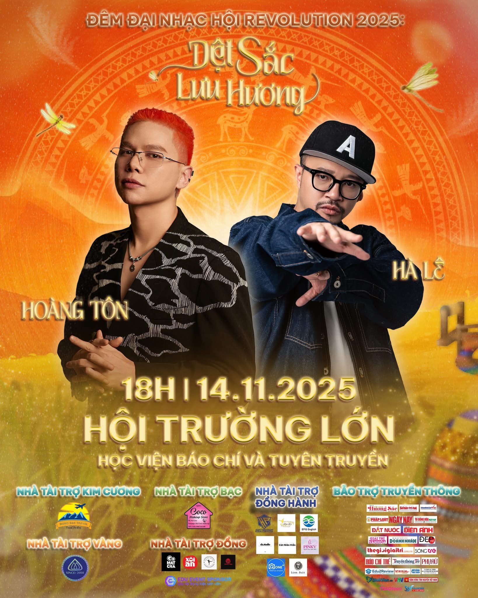 Ảnh 4: Sự xuất hiện của Hoàng Tôn và Hà Lê góp phần làm bầu không khí đêm nhạc thêm sôi động và thu hút đông đảo khán giả.