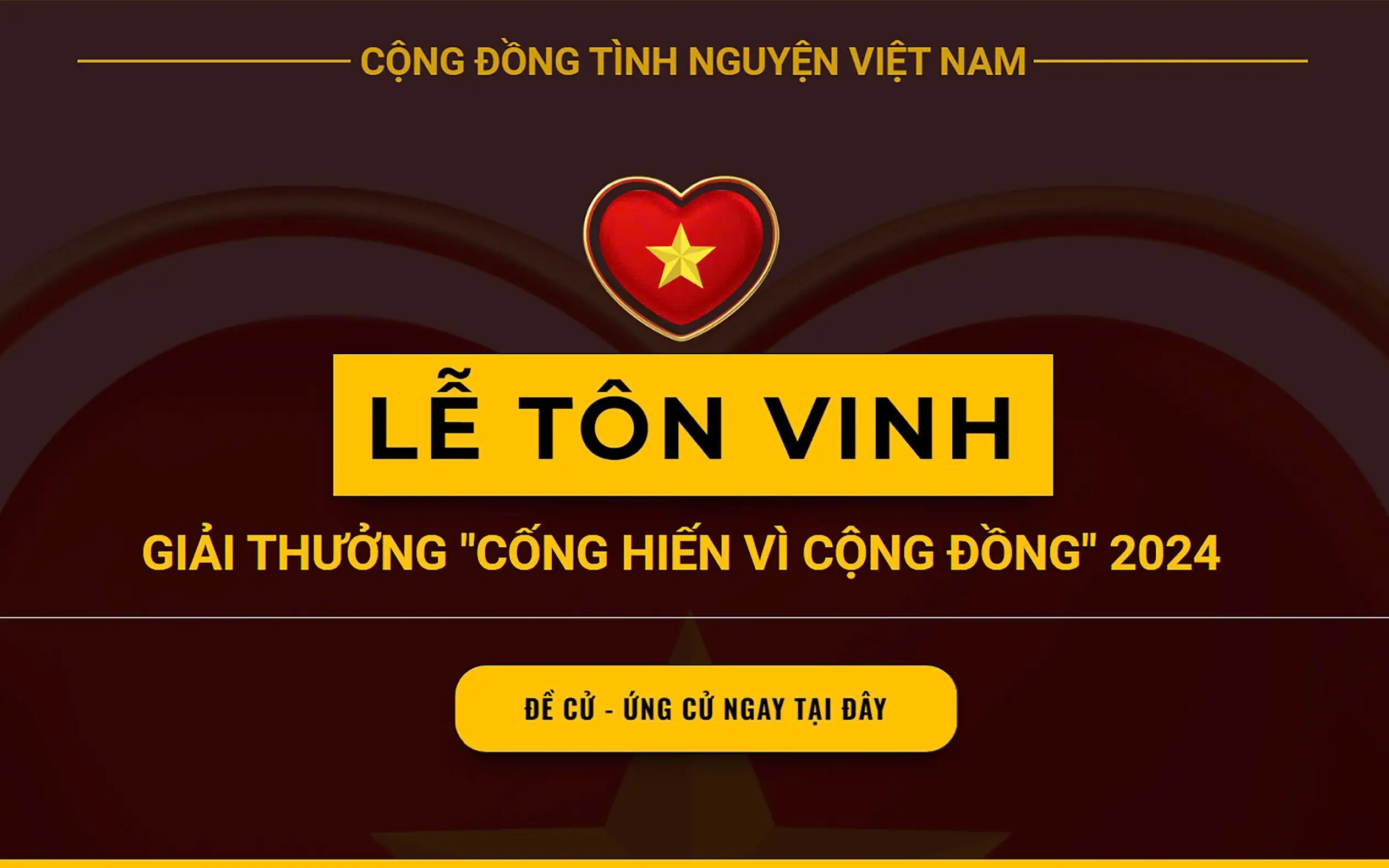 GIẢI THƯỞNG "CỐNG HIẾN VÌ CỘNG ĐỒNG" 2024